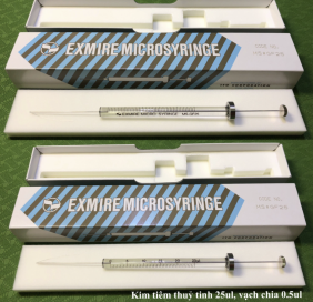 Kim tiêm mẫu thủy tinh 25ul, vạch chia 0.5ul -  Hãng Exmire - Nhật (Code: MS*GF25)
