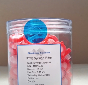 Đầu lọc SFPTFE013045NBA (PTFE, 13mm, 0.45um), Membrane