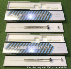 Kim tiêm mẫu thủy tinh 10ul, vạch chia 0.1ul - Hãng Exmire - Nhật (Code: MS*10U)
