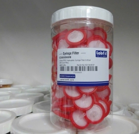 Đầu lọc PTFE kị nước hydrophobic Syringe filter Labfil ALWSCI lỗ lọc 25mm / 0.45um, dùng cho sắc ký HPLC, hộp 100 cái (C0000609)