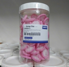 Đầu lọc PTFE kị nước hydrophobic Syringe filter Labfil ALWSCI lỗ lọc 0.22um /25mm, dùng cho sắc ký HPLC, hộp 100 cái (C0000612)