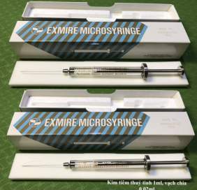 Kim tiêm mẫu thủy tinh 1ml, vạch chia 0.02ml - Hãng Exmire - Nhật (Code: MS*GAN100)
