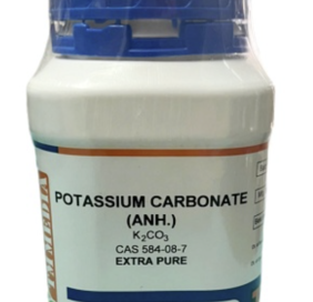 Hóa chất POTASSIUM CARBONATE (ANH.) EXTRA PURE, code: 383 (500g/chai)