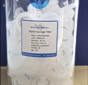 Đầu lọc SFNY030045NA (Nylon, 45mm, 0.30um, Hydrophilic, 100 cái/hộp) Membrane solutions