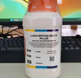 MÔI TRƯỜNG VI SINH LURIA BERTANI BROTH. MILLER (LB) _ TM 406 TITAN, 500g/chai