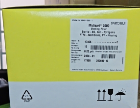 Phin lọc (MS: 17805----------E) / Phin lọc khí Midisart 2000, chất liệu PTFE, cỡ lỗ 0.2µm, đk 62mm, 12 cái/hộp (Sartorius)