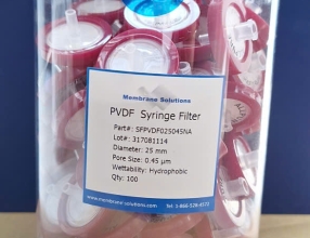  Đầu lọc SFPVDF025045NA (pvdf, 25mm, 0.45um, 100 cái/hộp) Membrane solutions