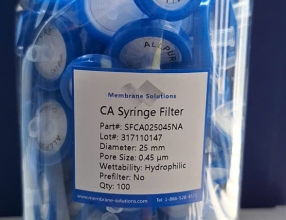 Đầu lọc SFCA025045NA (CA, 25mm, 0.45um, hộp 100 cái) Membrane solutions