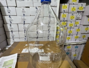 Chai trung tính trắng có nắp vặn 10L-GL45,hiệu Biohall Germany_Ấn (10 000 ML- GL45 (Dia 226 X height 410mm) - Biohall)